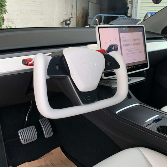 Yoke steering wheel with buttons and heating, no airbag, suitable for Tesla model 3/Y