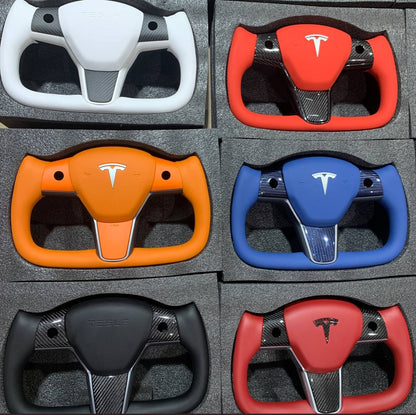 Customized Tesla Colored Nappi Steering Wheel