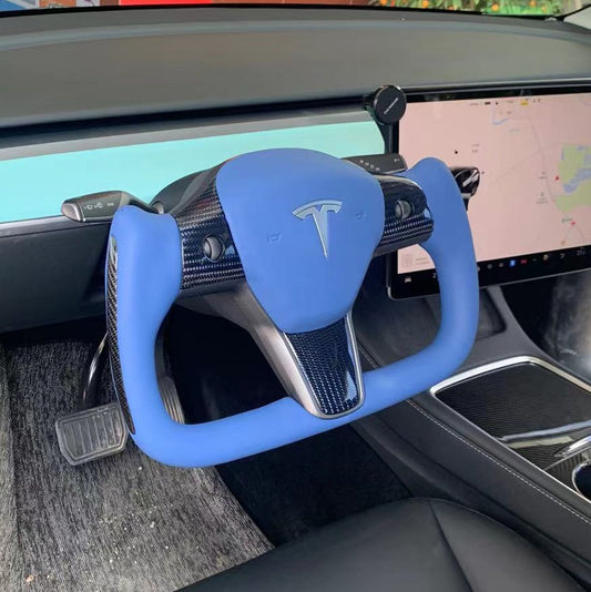 Customized Tesla Colored Nappi Steering Wheel