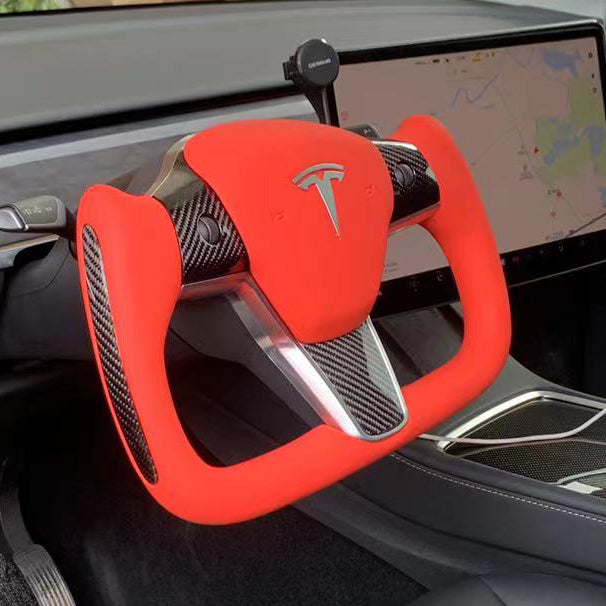 Customized Tesla Colored Nappi Steering Wheel