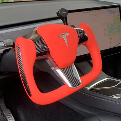 Customized Tesla Colored Nappi Steering Wheel