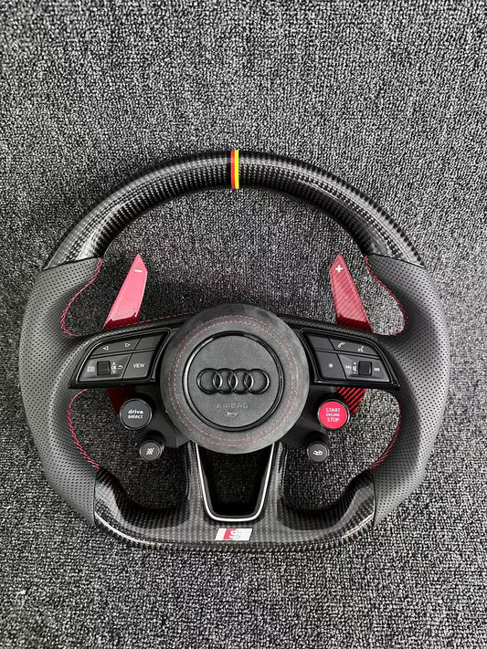 Audi Exclusive | Carbon Fiber/Alcantara Racing Steering Wheel (Four-Knob Performance Edition)