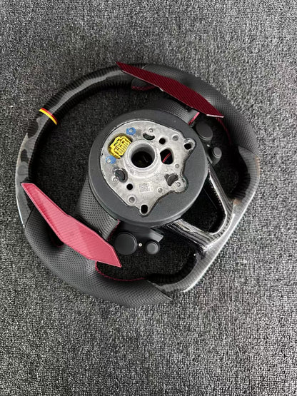 Audi Exclusive | Carbon Fiber/Alcantara Racing Steering Wheel (Four-Knob Performance Edition)