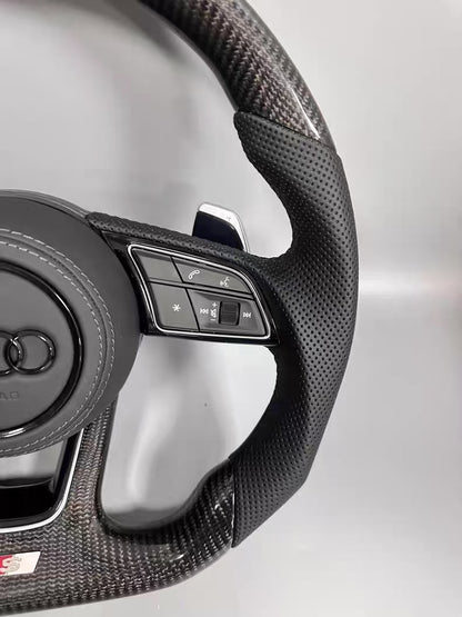 Carbon Steering Wheel for Audi A3 A4 A5 A6 A7 A8 S3 S4 S5 S6 S7 S8 Q3 Q5 Q7 Q8 SQ7 SQ8 RSQ7 RSQ8 RS3 RS4 RS5 RS6 RS7 R8
