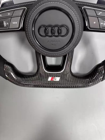 Carbon Steering Wheel for Audi A3 A4 A5 A6 A7 A8 S3 S4 S5 S6 S7 S8 Q3 Q5 Q7 Q8 SQ7 SQ8 RSQ7 RSQ8 RS3 RS4 RS5 RS6 RS7 R8