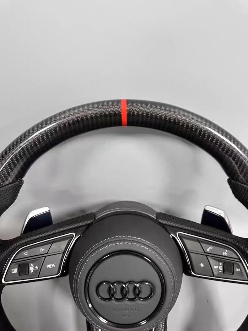 Carbon Steering Wheel for Audi A3 A4 A5 A6 A7 A8 S3 S4 S5 S6 S7 S8 Q3 Q5 Q7 Q8 SQ7 SQ8 RSQ7 RSQ8 RS3 RS4 RS5 RS6 RS7 R8