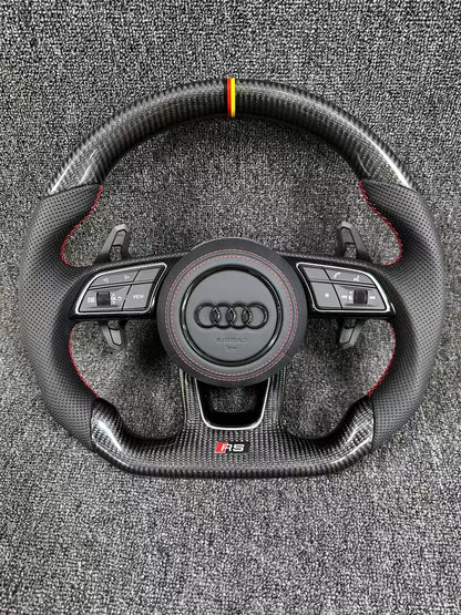 Carbon Steering Wheel for Audi A3 A4 A5 A6 A7 A8 S3 S4 S5 S6 S7 S8 Q3 Q5 Q7 Q8 SQ7 SQ8 RSQ7 RSQ8 RS3 RS4 RS5 RS6 RS7 R8