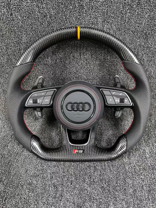 Carbon Steering Wheel for Audi A3 A4 A5 A6 A7 A8 S3 S4 S5 S6 S7 S8 Q3 Q5 Q7 Q8 SQ7 SQ8 RSQ7 RSQ8 RS3 RS4 RS5 RS6 RS7 R8