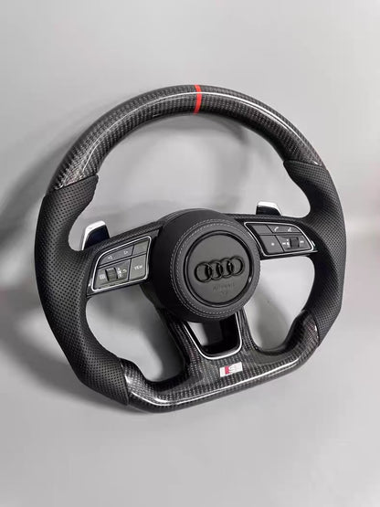 Carbon Steering Wheel for Audi A3 A4 A5 A6 A7 A8 S3 S4 S5 S6 S7 S8 Q3 Q5 Q7 Q8 SQ7 SQ8 RSQ7 RSQ8 RS3 RS4 RS5 RS6 RS7 R8