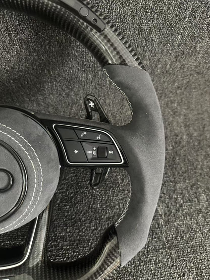 Customized Carbon Fiber LED Steering Wheel for Audi RS Series RS3 RS4 RS5 RS6 RS7 S3 S4 S5 Old B8 Series A8 R8 Q7 Q5