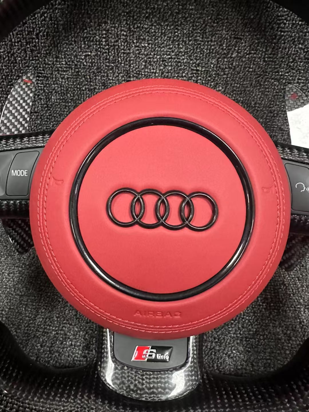 Carbon Fiber LED Sports Steering Wheel Upgrade for Audi A3 A4 B9 A5 RS3 RS4 RS5 S3 S4 S5 RS6 RS7 S6 B8.5 A8 A1 A6 R8