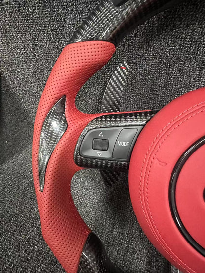 Carbon Fiber LED Sports Steering Wheel Upgrade for Audi A3 A4 B9 A5 RS3 RS4 RS5 S3 S4 S5 RS6 RS7 S6 B8.5 A8 A1 A6 R8