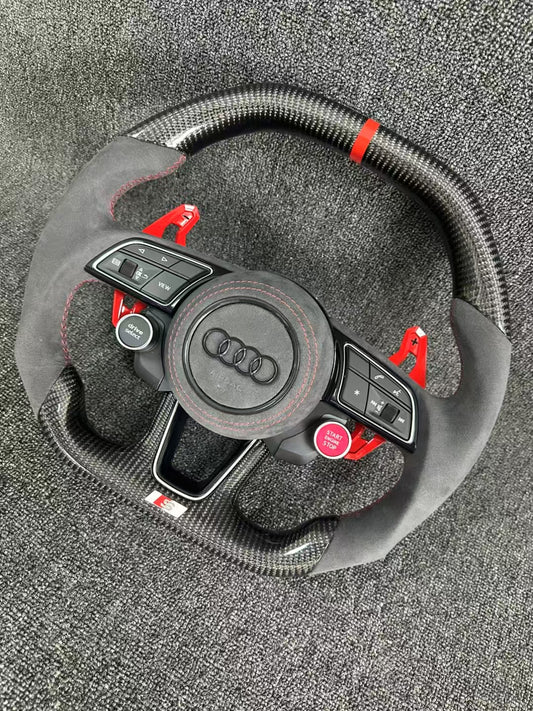 Custom High Quality Carbon Fiber Steering Wheel for Audi A4 RS3 RS4 RS5 S3 S4 S5 A3 Auto Accessories