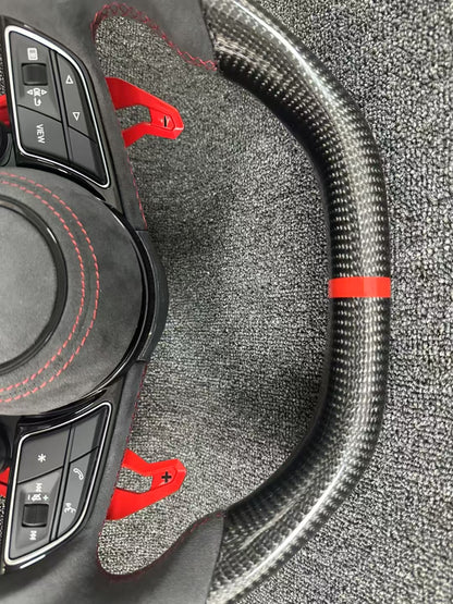 Custom High Quality Carbon Fiber Steering Wheel for Audi A4 RS3 RS4 RS5 S3 S4 S5 A3 Auto Accessories