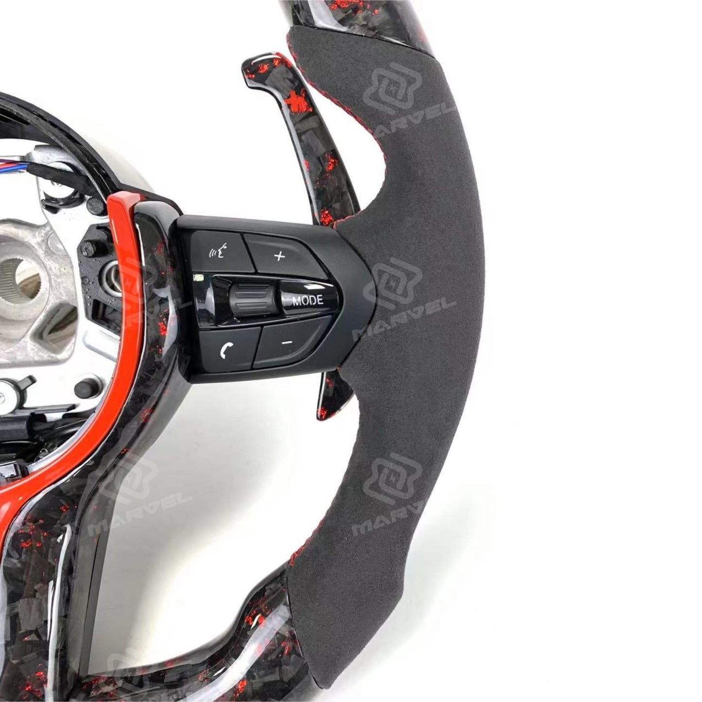 Forged Carbon Fiber Led Alcantara For BMW 3 Series 5 Series F10 F20 F30 F90 F01 F02 M3 M5 M6 Car Steering Wheel