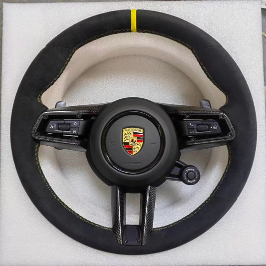 Alcantara High performance steering wheel (with knobs&large paddles) - Porsche Macan/Panamera/Cayenne/718 exclusive