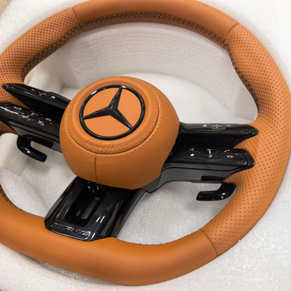 Custom Leather Steering Wheel for Mercedes-Benz AMG W204 W205 W206 W207 W212 W213 X253 W217 W221 W222 W223 GLE W166 W167