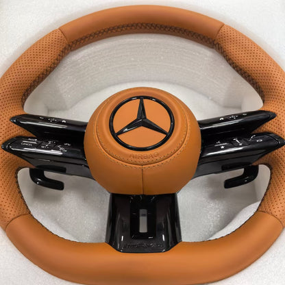 Custom Leather Steering Wheel for Mercedes-Benz AMG W204 W205 W206 W207 W212 W213 X253 W217 W221 W222 W223 GLE W166 W167