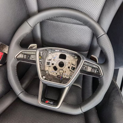 Factory Custom Leather Steering Wheel for Audi A4 A4L A5 A6 A6L A7 A7L A8 Car Steering Wheel