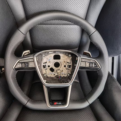 Factory Custom Leather Steering Wheel for Audi A4 A4L A5 A6 A6L A7 A7L A8 Car Steering Wheel
