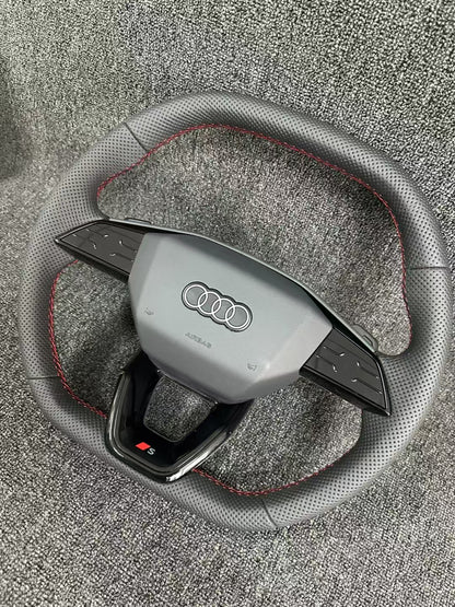 Leather Steering Wheel for Audis A6L A7 A8 Q5 Q7 RS4 RS5 A4L A5 A3 A7 Q2 Q3 S4 S5 S7 B8 C7