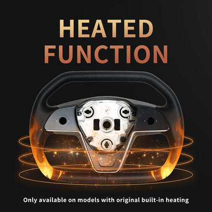Cybertruck style Nappa leather steering wheel for Tesla model 3/Y/S/X
